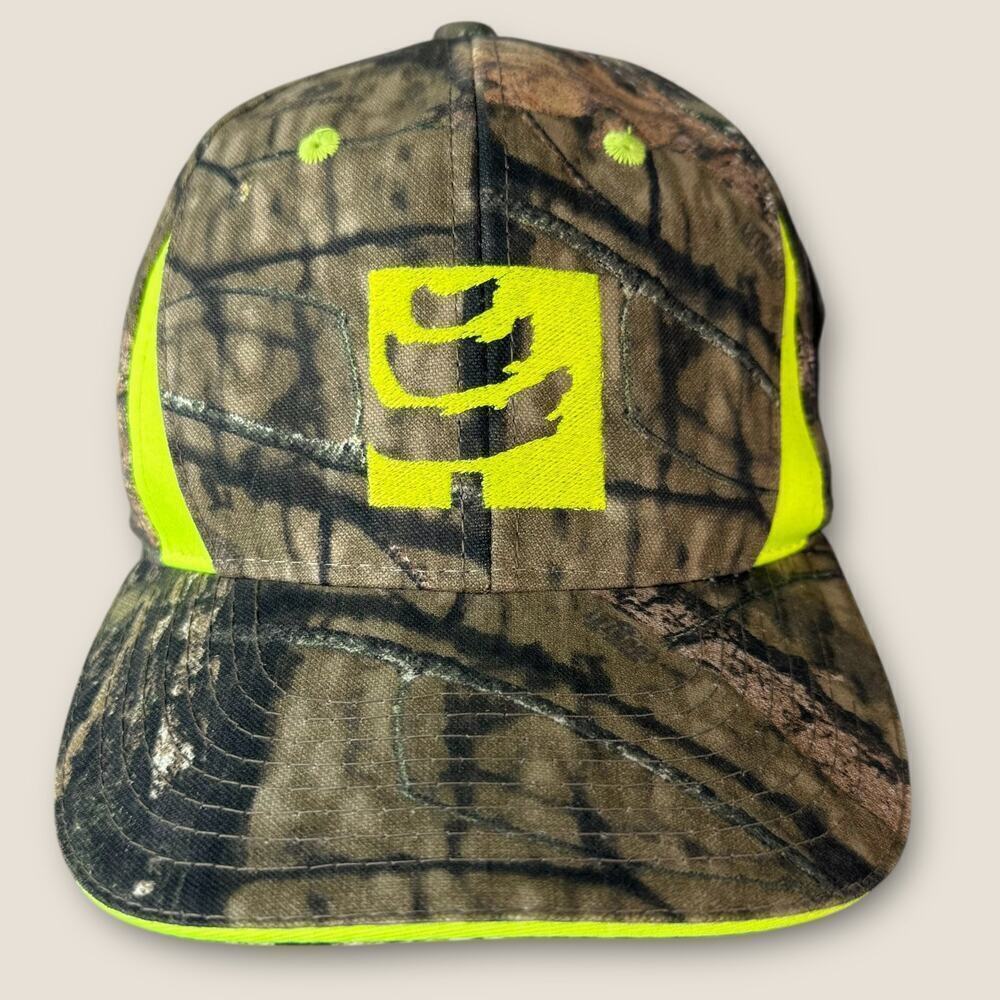Mossy Oak Camo Hat with Neon Yellow Accents New W/O Tags